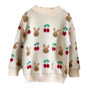 冬季新款小乐猪儿童保暖双层毛衣棉线加厚热力棉中大女童针织上衣