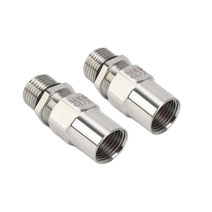 接管式防爆格兰头不锈钢单密电缆接头G/M/NPT304金属电机密封接头