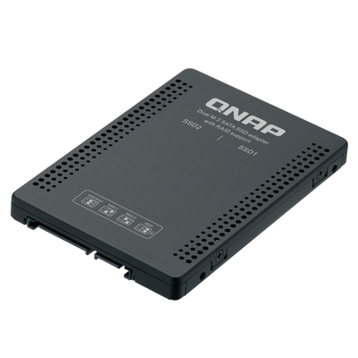 QNAP威联通硬盘转接盒QDA-A2MAR双M.2 SATA SSD转单2.5寸 SATA/nas配件/支持RAID/PC和NAS两用