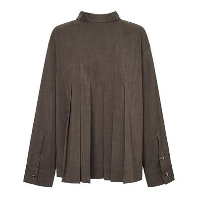 通勤解构风飘带衬衫高级感衬衣女