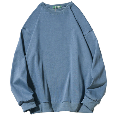 马卡龙糖果色纯色圆领套头卫衣