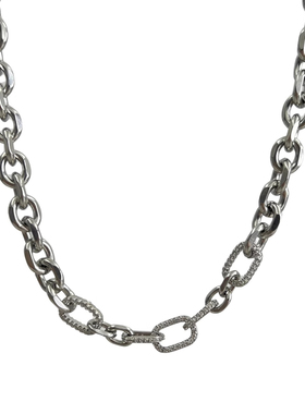 钛钢项链男生古巴锁骨链