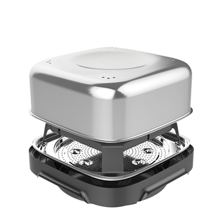 帝而(Dual)20L微波炉专用304不锈钢蒸锅 微波蒸宝蒸饭宝蒸笼1层