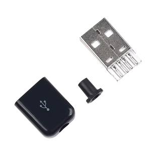 USB插头插座三件套卡扣焊线式母头公头MICRO四件套Mini接口Type-c