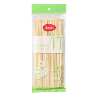 美丽雅一次性烧烤签户外烧烤食品级竹制韧性不易折烧烤工具烤肉签