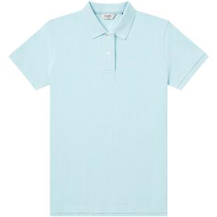 【商场同款】Hazzys哈吉斯纯色短袖Polo衫女士夏季新款纯棉T恤
