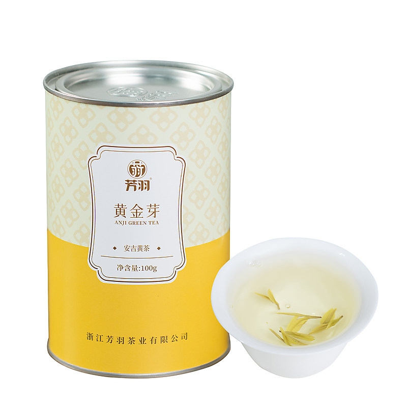 2026新品上市芳羽安吉白茶特级黄金芽雨前春茶叶浓香耐泡黄茶送礼
