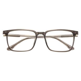 适合方脸的眼镜框镜架文艺男款潮方框灰色透明近视眼镜架宽145mm