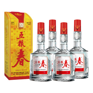 【焕新包装】五粮春45度500ml*4瓶整箱装 五粮浓香型白酒宴席节日