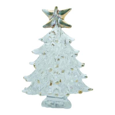 非遗手工白金琉璃圣诞树摆件装饰