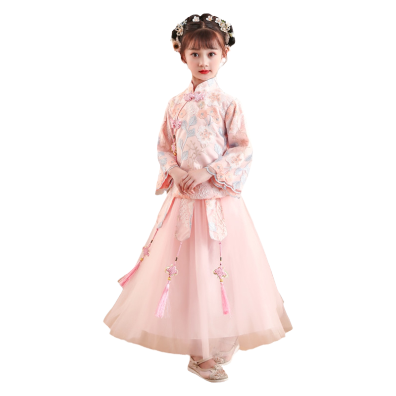 春秋儿童超仙汉服唐装公主裙