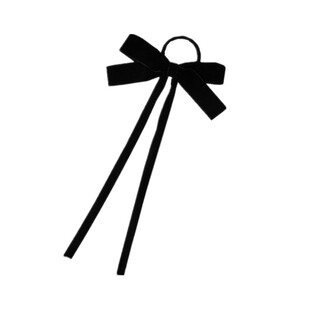 特价手工定制日系reefur梨花顶夹黑色丝绒长飘带大蝴蝶结头饰发绳