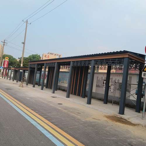 定制不锈钢廊架雕塑大型钢结构铁艺发光景观长廊 新中式金属廊亭