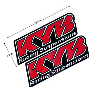 适用于摩托车 KYB减震器装饰改装配件贴纸贴花徽标反光防水红色贴