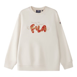 FILA KIDS斐乐童装儿童新年款亲子卫衣春季男女童红色马年上衣