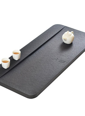 乌金石茶盘茶台整块天然石头