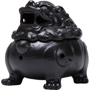 创意狻猊貔貅陶瓷香炉家用室内摆件仿古盘香炉塔香香插檀香香薰炉