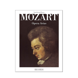 莫扎特歌剧咏叹调 男中音 低音 Ricordi原版乐谱书 Mozart Opera Arias Baritone Bass HL50600009
