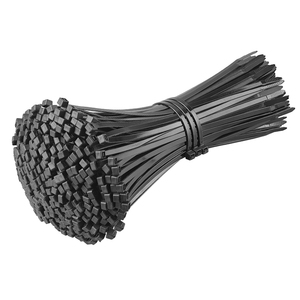 国标尼龙扎带4*200自锁式塑料卡扣园艺固定捆绑加厚宽束线带黑色