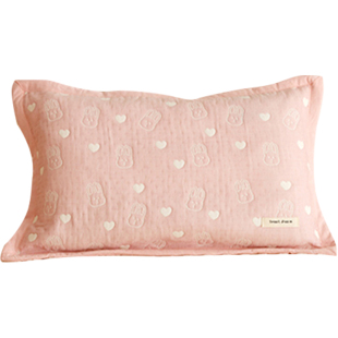 卡通儿童三层纱布枕套乳胶枕头套纯棉枕芯套40x60学生宝宝30x50cm