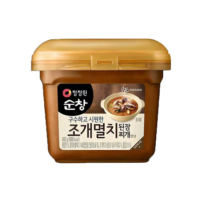 整箱包邮清净园海鲜大酱450g韩国进口海鲜汤调味酱大酱韩式调料