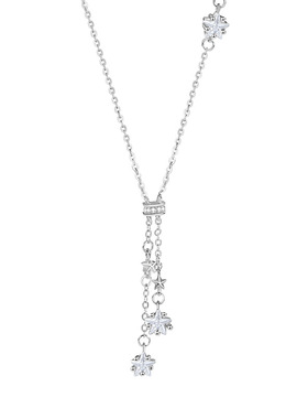 流星雨925纯银项链女小众设计轻奢款ins风星星锆石流苏吊坠锁骨链