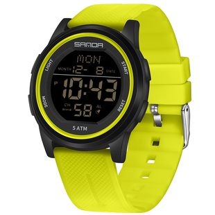 新款初高中学生轻薄运动休闲防水电子表青少年户外运动手表夜光表