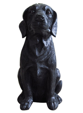 黑狗狼狗雕塑狗造型雕刻小狗摆件