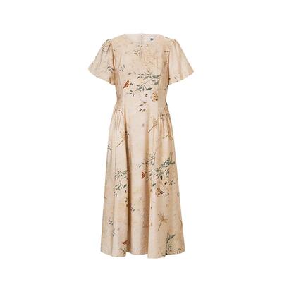 Ditto/迪图新中式优雅复古连衣裙