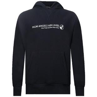 Palm Angels/棕榈天使Airlines背面反光连帽卫衣男士XY特卖