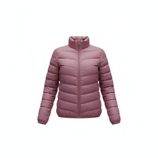 鸭鸭轻薄羽绒服男女同款鸭绒内胆直筒修身保暖纯色立领外套高级感