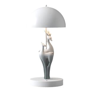 轻奢福鹿台灯摆件高级感小众客厅电视柜床头灯卧室装饰圣诞礼物