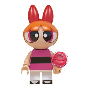 中国积木卡通第三方武士艾莎小女警外星人魔神安娜积木小人仔拼插