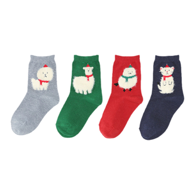 Tabio儿童袜子男女动物印花亲肤