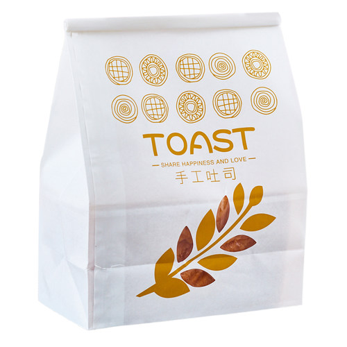 [扎绳现烤土司袋]烘焙纸袋面包包装 加厚450克手工鲜烤吐司防油袋