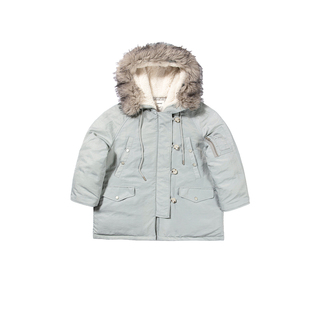 UNRETRO 大毛领羽绒服女冬季新款小个子加厚保暖鸭绒工装上衣外套