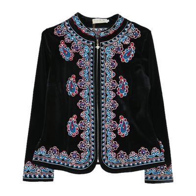 2025金丝绒绣花烫钻新疆舞蹈服