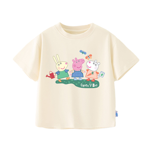 小猪佩奇儿童短袖t恤2026新款纯棉宝宝夏装女童婴儿夏季男童上衣