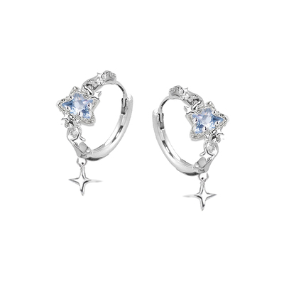 MASW麻秀原创清冷五角星锆石耳环