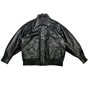 2025冬装潮牌男士翻领皮衣羽绒服抗风保暖拼接牛仔假两件外套时尚