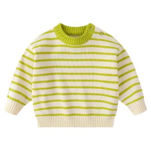 嘟嘟家宝宝冬季针织条纹毛衣男童毛衣女童秋冬衣服儿童上衣童装潮