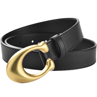 CAMPING KIDDIE高端真皮皮带女款配阔腿裤牛仔裤裙子百搭女士腰带