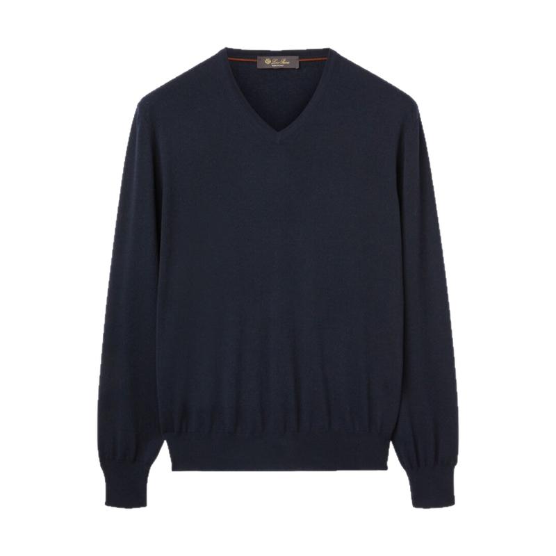 LoroPiana/诺悠翩雅男士针织衫精致羊绒经典百搭罗纹设计新款