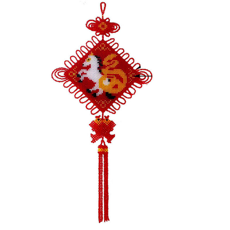 马年福字大挂件手工diy串珠材