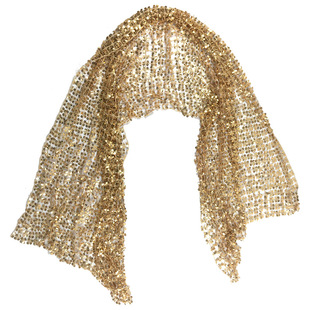 金色时尚亮丽潮流女装春装亮片披肩搭配春秋旗袍礼服披肩装饰披巾