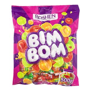 俄罗斯乌克兰如胜夹心水果硬糖乒乓球混合口味喜糖500g约60颗糖果