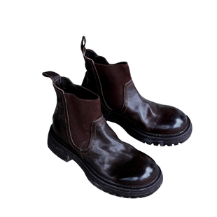 Mantova曼托瓦手工水洗切尔西靴马皮靴英伦复古烟筒靴做旧短靴女