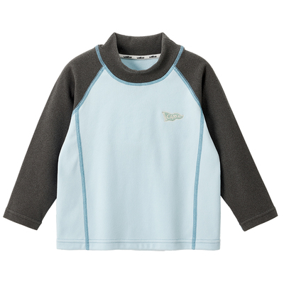 威尔贝鲁儿童T恤女童上衣长袖加绒2025新款打底衫秋简约男童衣服