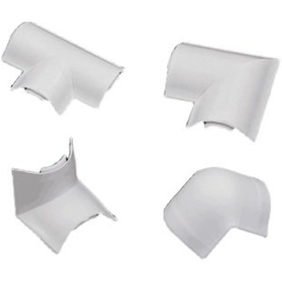 PVC线槽配件半圆弧形地面地板明装明线家用白色阻燃阳角阴角三通