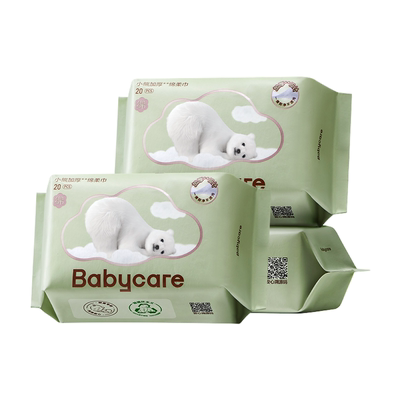 babycare小熊绵柔巾干湿两用20抽